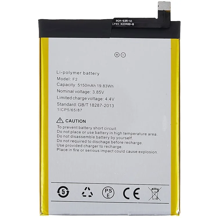 For Umidigi F2 3.85V 5150mAh Rechargeable Li-Polymer Battery Replacement