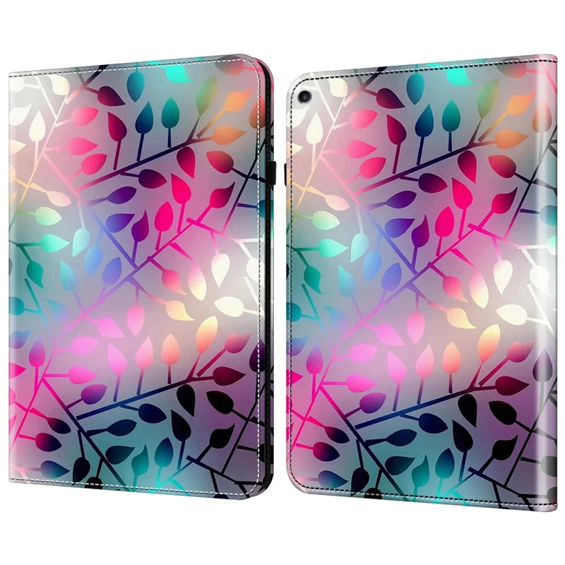 For iPad 10.2 (2019) / (2020) / (2021) Case Pattern Leather Tablet Cover with Card Slots - Maple Leaf