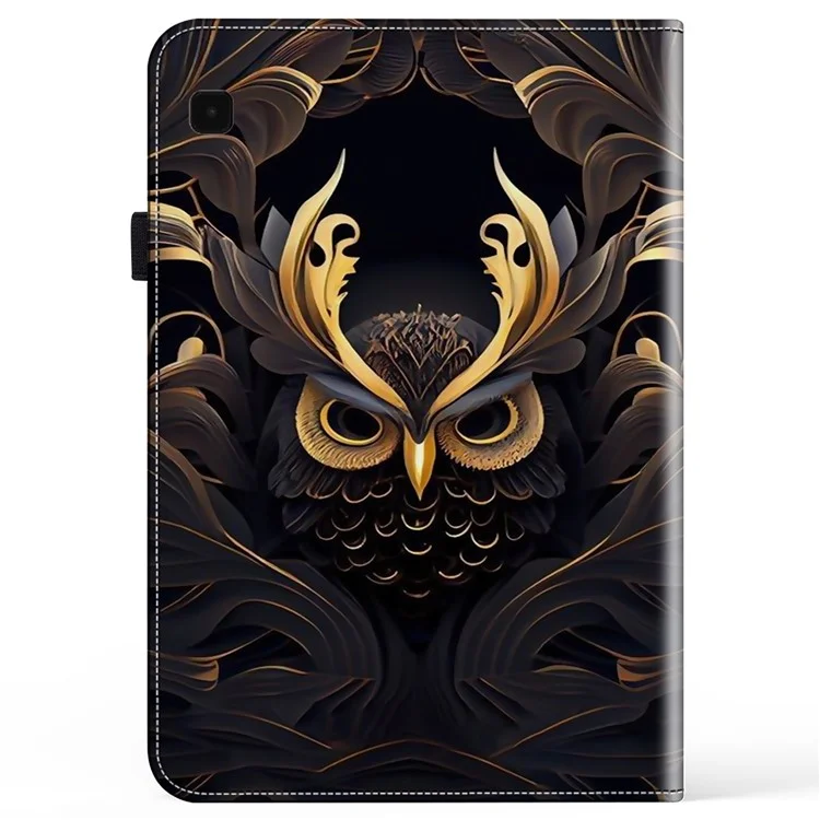 Para Samsung Galaxy Tab S6 Lite (2020) / (2022) / (2024) Capa de Couro da Capa da Tabuleta dos Slots do Cartão - Coruja