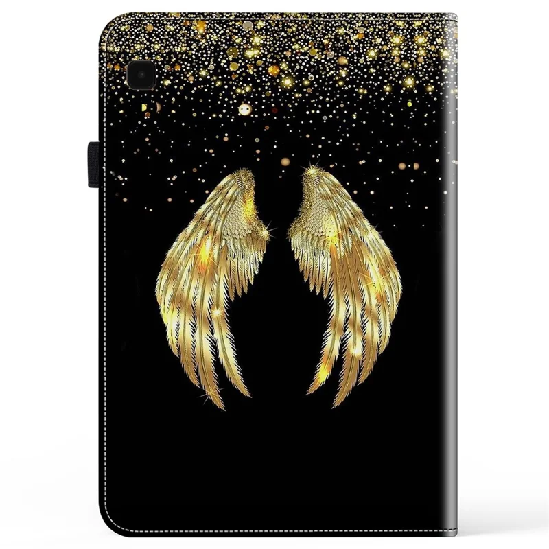 For Samsung Galaxy Tab S6 Lite (2020) / (2022) / (2024) Case Leather Tablet Cover Card Slots -  Gold Wings