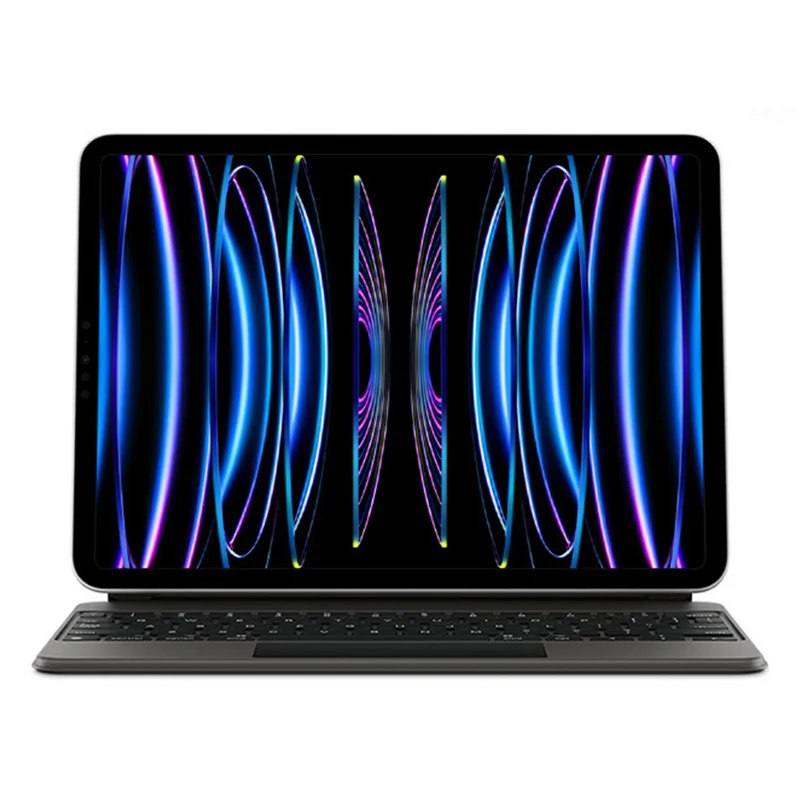 For iPad Pro 11 (2025) / (2024) Magnetic Floating Bluetooth-compatible Keyboard + Leather Tablet Case - Purple