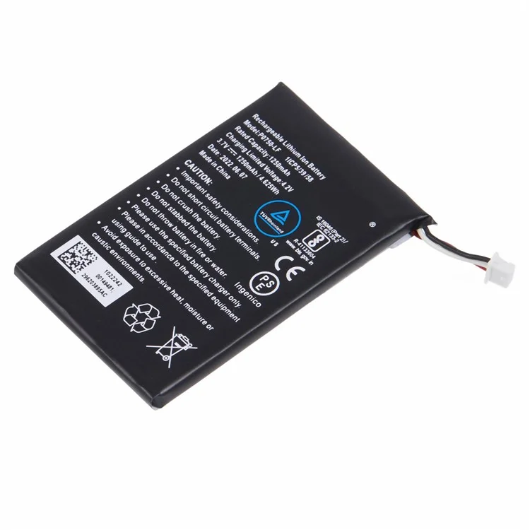 Para Ingenico Link 2500 3.70V 1250mAh Bateria Recarregável de Polímero de Lítio Conjunto de Peças de Reposição (Codificado: P0750-LF) (Sem Logotipo)