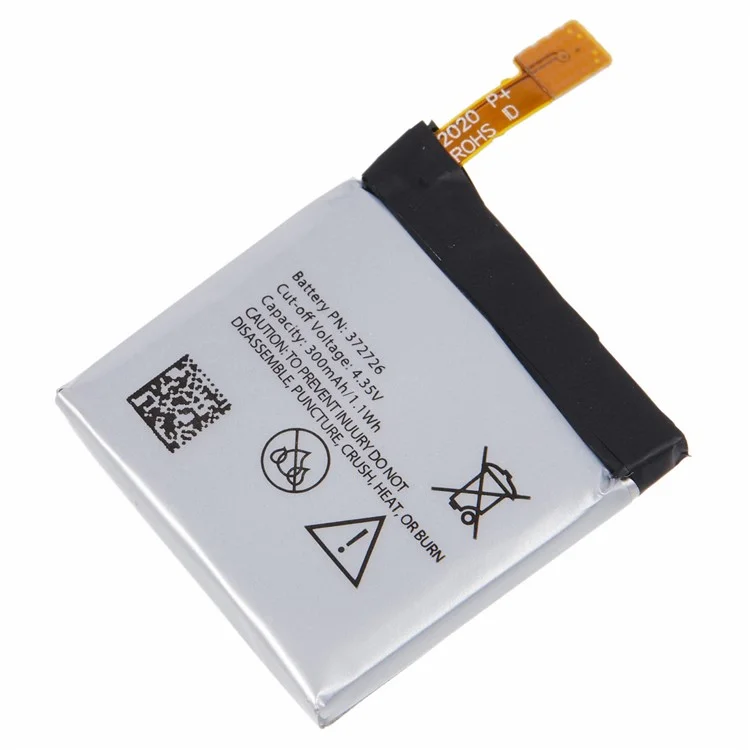 Para Ticwatch 1 4.35V 300mAh Batería recargable de polímero de litio Conjunto de piezas (Código: 372726) (Sin logotipo)