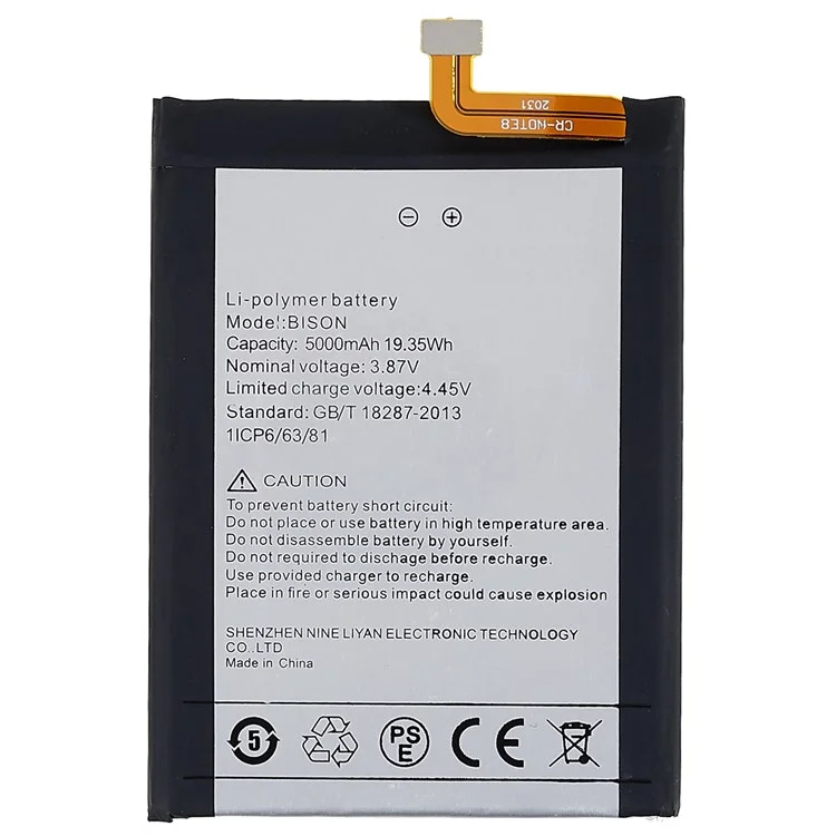 Für Umidigi Bison 3,85 V 5000 mAh wiederaufladbarer Li-Polymer-Akku-Ersatz