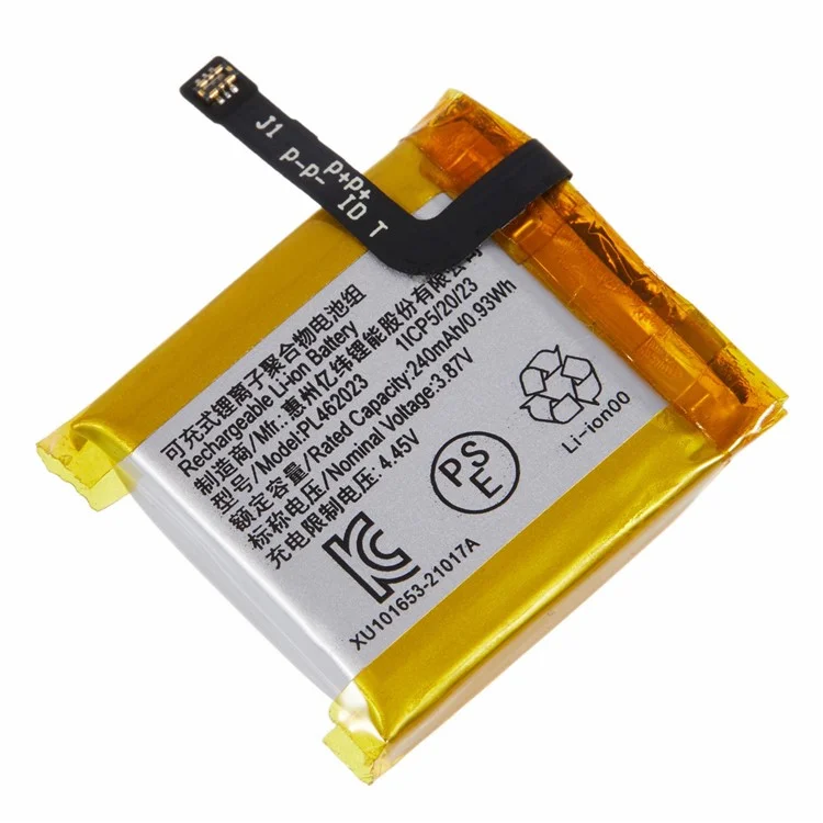 Para Huami Amazfit GTS 3 A2035 3,87 V 240 mAh Batería recargable de iones de polímero Conjunto de piezas (Código: PL462023) (sin logotipo)