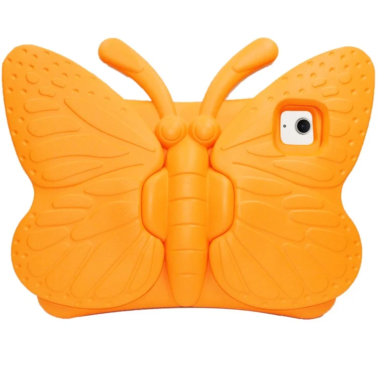 For iPad Air 11 (2025) / (2024) Case Butterfly Style Support Kickstand EVA Tablet Cover - Orange