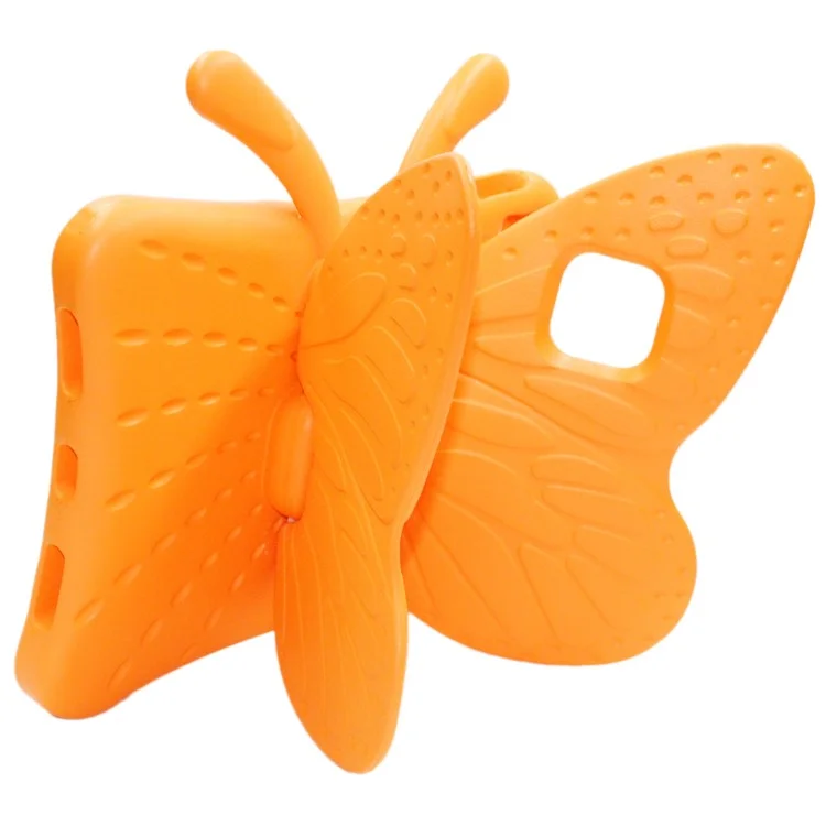 For iPad Air 11 (2025) / (2024) Case Butterfly Style Support Kickstand EVA Tablet Cover - Orange