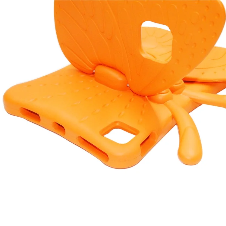 For iPad Air 11 (2025) / (2024) Case Butterfly Style Support Kickstand EVA Tablet Cover - Orange