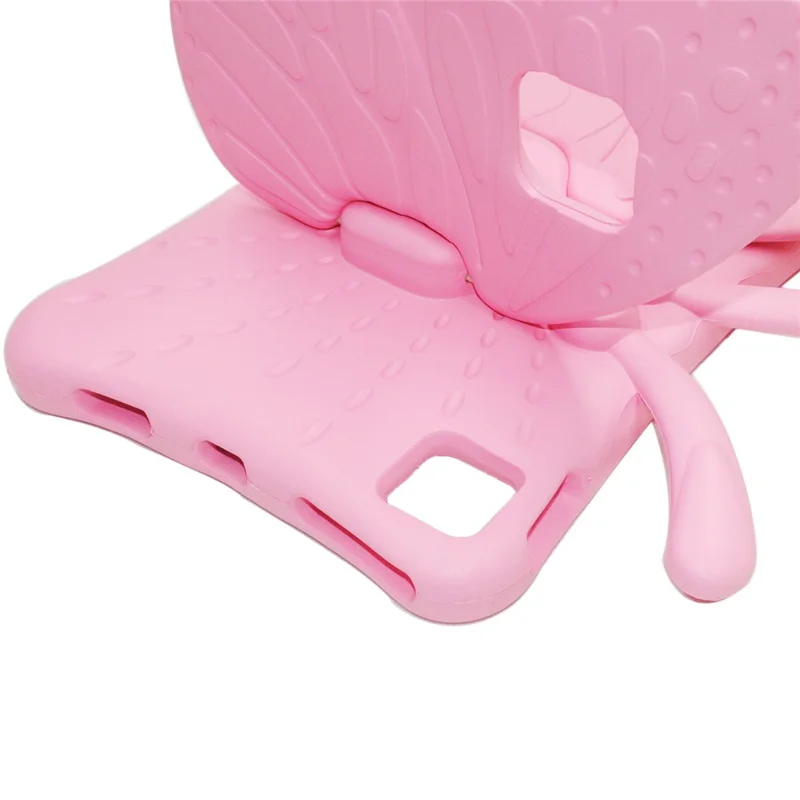 For iPad Air 11 (2026) / (2025) / (2024) Case Butterfly Style Support Kickstand EVA Tablet Cover - Pink
