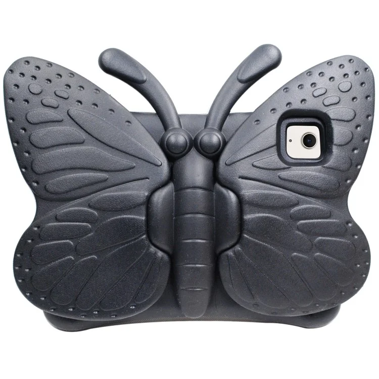 Para iPad Air 11 (2024) Case Butterfly Style Support Kickstand EVA Tablet Cover - Preto