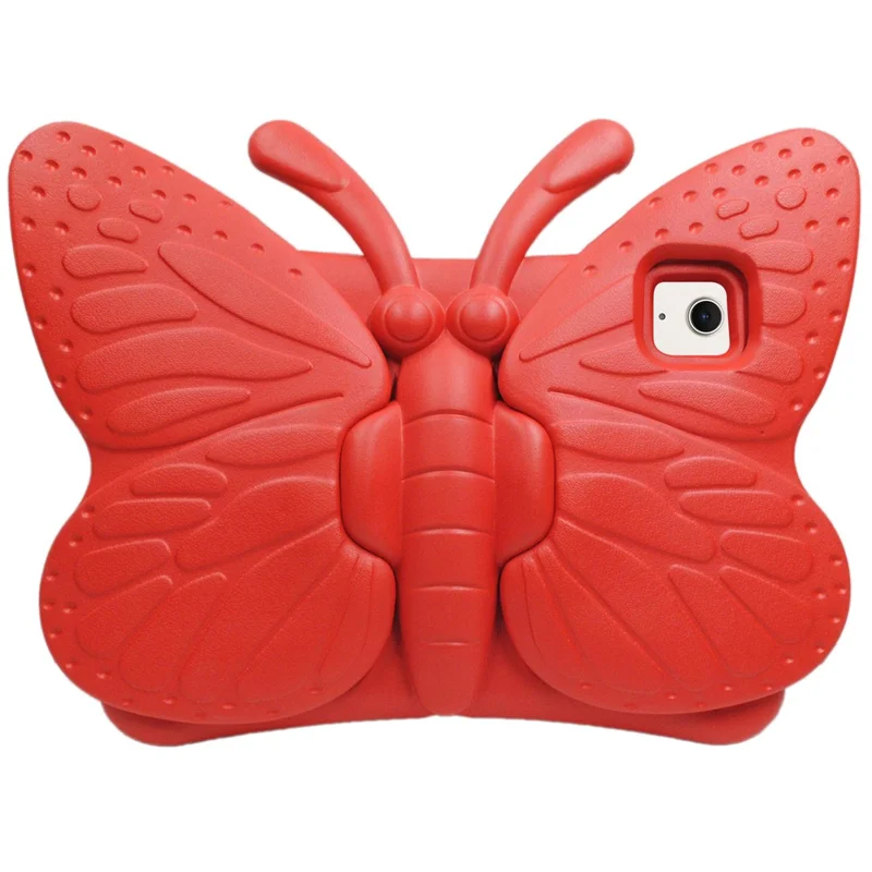 For iPad Air 11 (2026) / (2025) / (2024) Case Butterfly Style Support Kickstand EVA Tablet Cover - Red