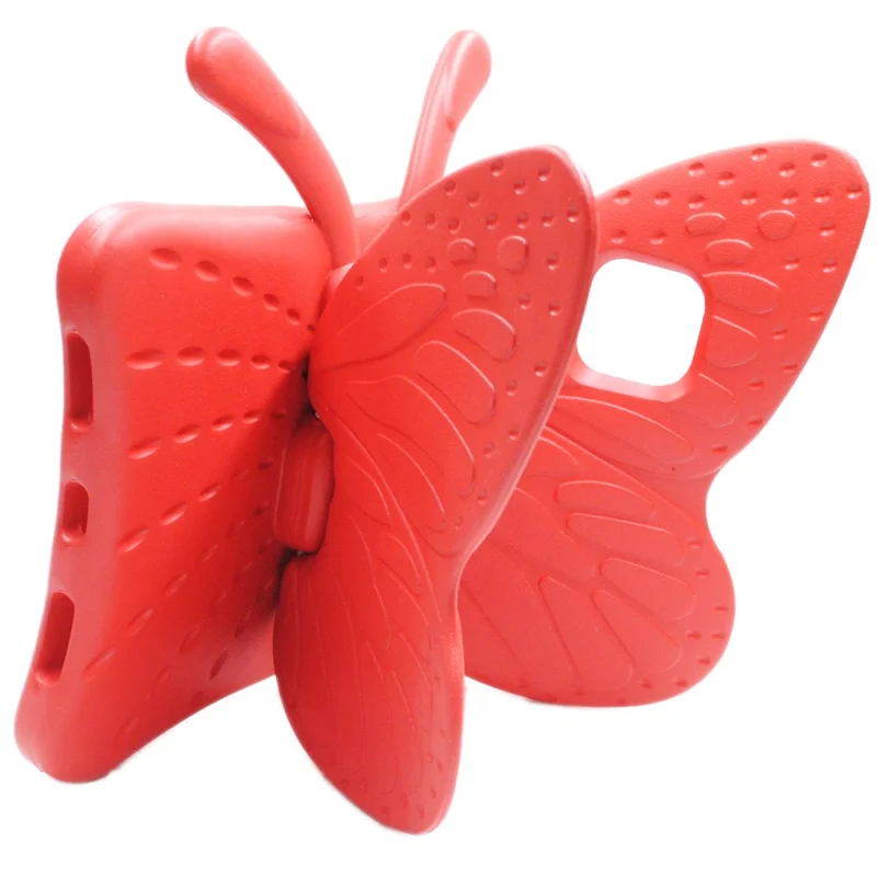 For iPad Air 11 (2026) / (2025) / (2024) Case Butterfly Style Support Kickstand EVA Tablet Cover - Red