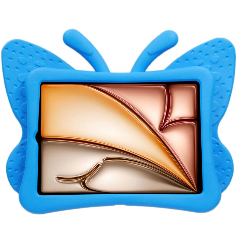 Para iPad Air 11 (2024) Funda Estilo Mariposa Soporte de Soporte EVA Funda de Tableta - Azul