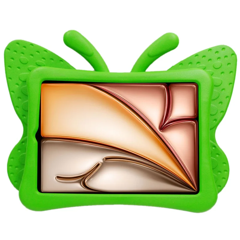 For iPad Air 11 (2026) / (2025) / (2024) Case Butterfly Style Support Kickstand EVA Tablet Cover - Green