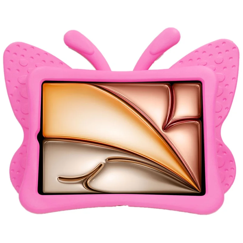 Para iPad Air 11 (2024) Caso Butterfly Style Support Kickstand EVA Tablet Cover - Rose