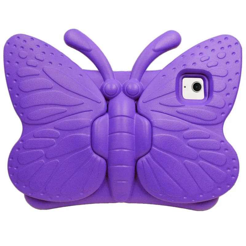 Para Capa iPad Air 11 (2024) Estilo Borboleta Suporte Kickstand EVA Capa de Tablet - Roxo