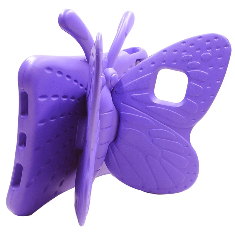 Para Capa iPad Air 11 (2024) Estilo Borboleta Suporte Kickstand EVA Capa de Tablet - Roxo