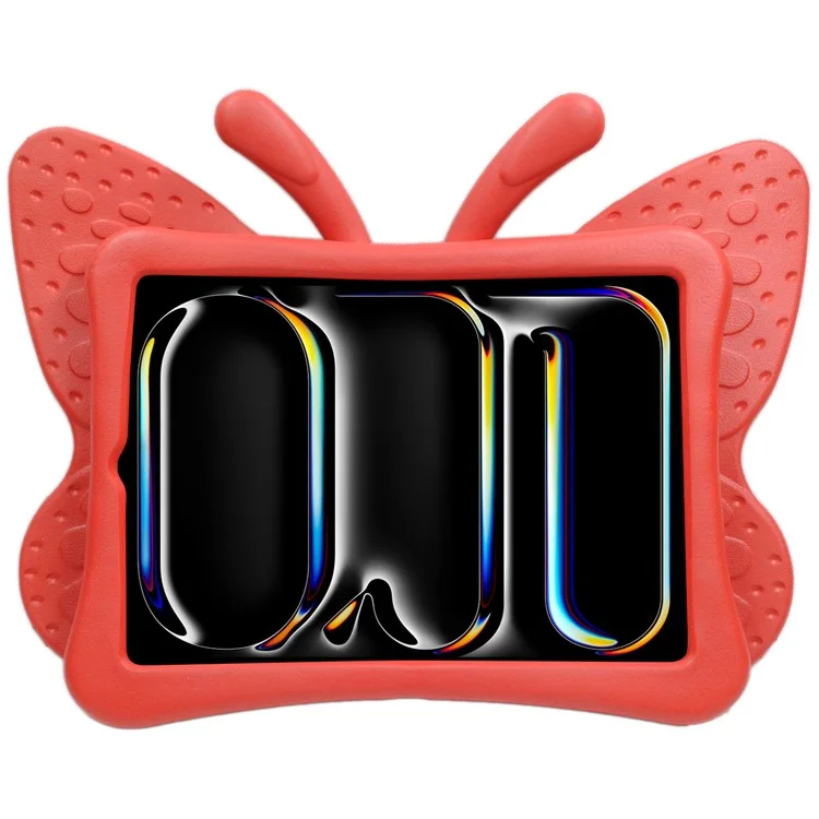 Custodia per iPad Pro 11 (2024) Butterfly Style con supporto pieghevole EVA Cover tablet - Rosso