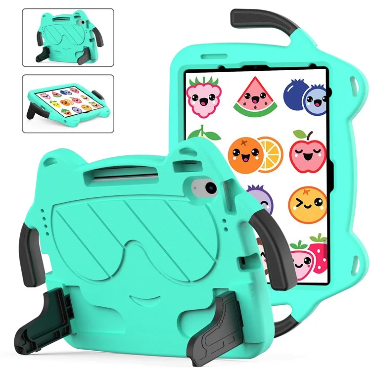 Funda para iPad Air 11 (2024) Caso EVA + PC Protectora Soporte Tablet Cubierta Apta para Niños - Verde Menta + Negro