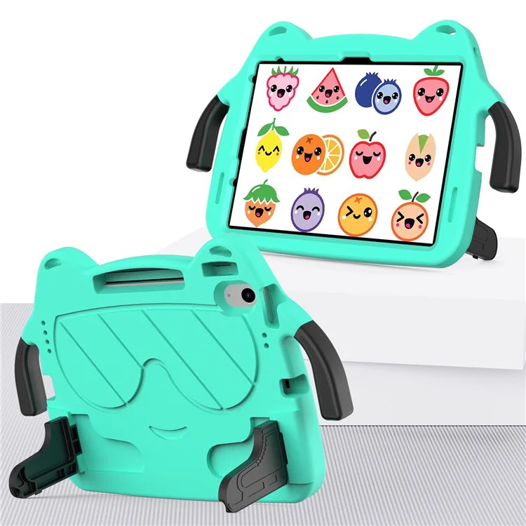 Funda para iPad Air 11 (2024) Caso EVA + PC Protectora Soporte Tablet Cubierta Apta para Niños - Verde Menta + Negro