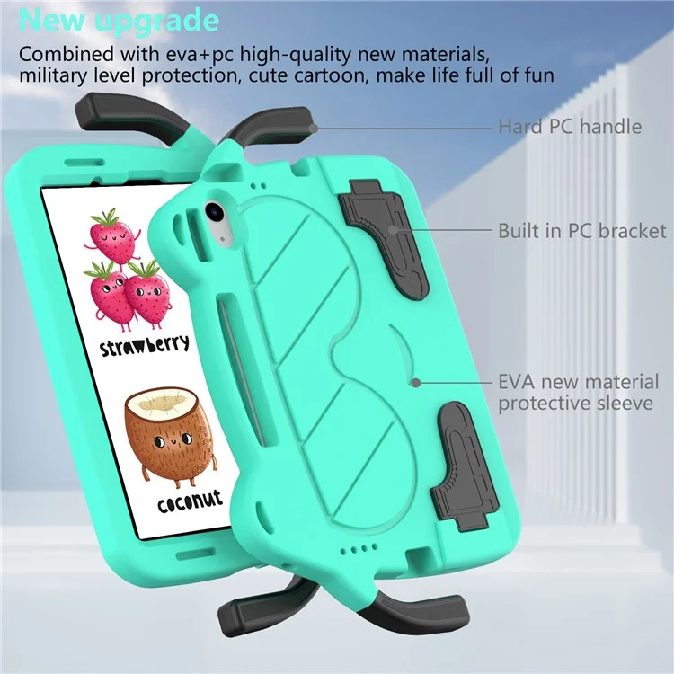 Funda para iPad Air 11 (2024) Caso EVA + PC Protectora Soporte Tablet Cubierta Apta para Niños - Verde Menta + Negro