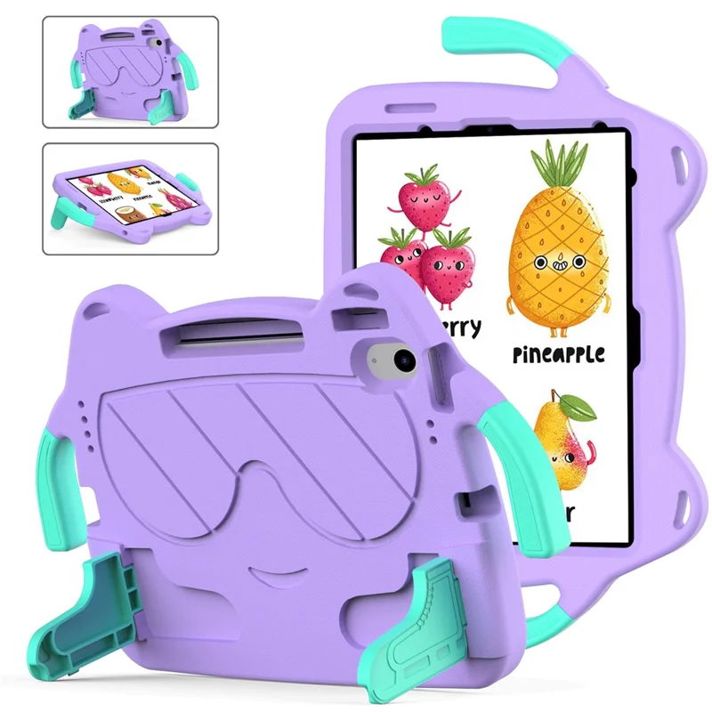 For iPad Air 11 (2026) / (2025) / (2024) Case EVA + PC Protective Kickstand Tablet Cover Child-Friendly - Purple