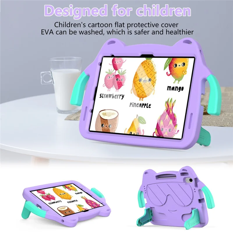 For iPad Air 11 (2026) / (2025) / (2024) Case EVA + PC Protective Kickstand Tablet Cover Child-Friendly - Purple