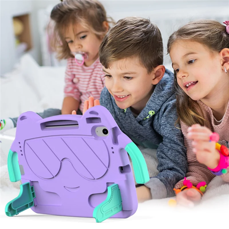 For iPad Air 11 (2026) / (2025) / (2024) Case EVA + PC Protective Kickstand Tablet Cover Child-Friendly - Purple