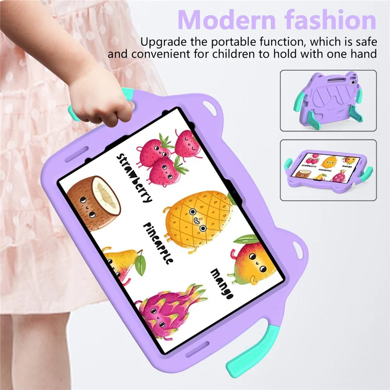 For iPad Air 11 (2026) / (2025) / (2024) Case EVA + PC Protective Kickstand Tablet Cover Child-Friendly - Purple