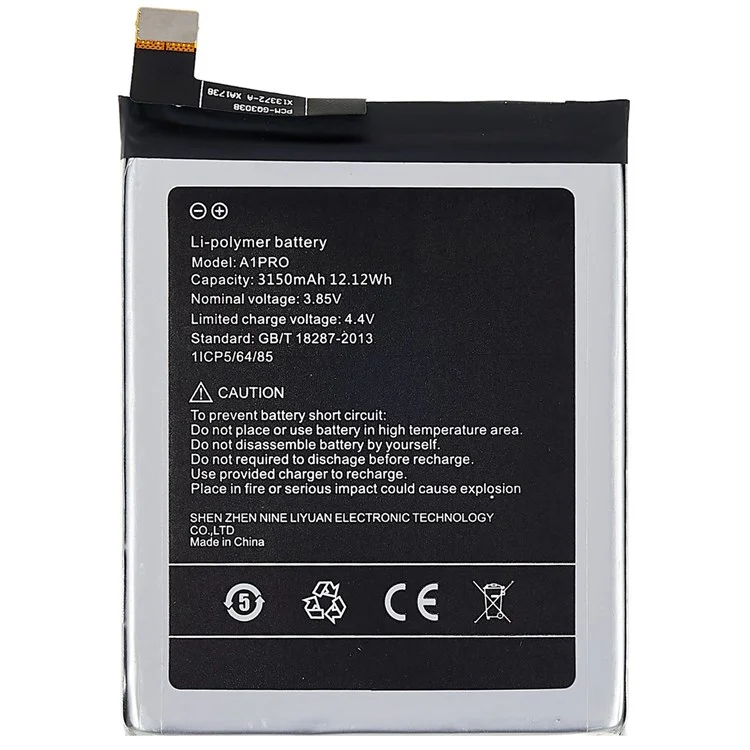 Für Umiidigi A1 Pro 3.85V 3150mah Wiederaufladbarer Li-polymer-batterieersatz