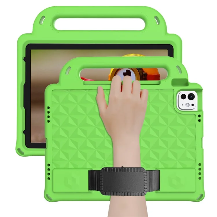Custodia per iPad Pro 11 (2024) Custodia protettiva in EVA con piedistallo e tracolla - Verde