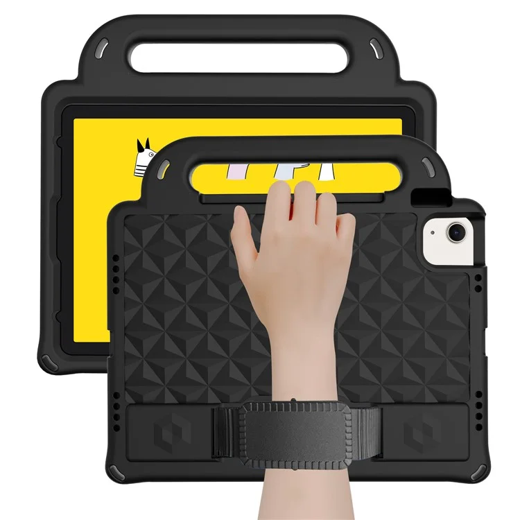 EVA Tablet Case for iPad Air 11 (2025) / (2024) Kickstand Protective Cover with Shoulder Strap - Black