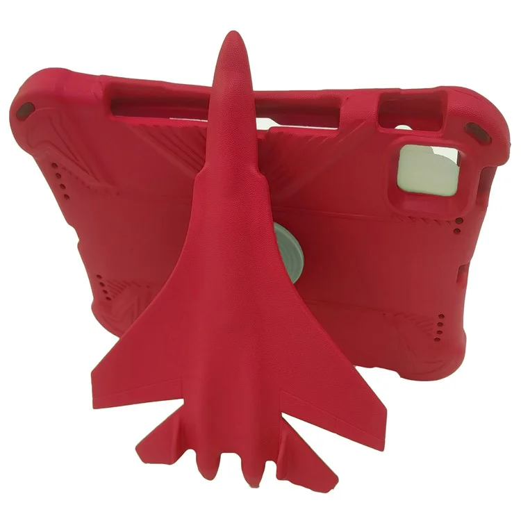 For iPad Pro 11 (2024) Case Airplane Style Kickstand EVA Tablet Cover -  Red