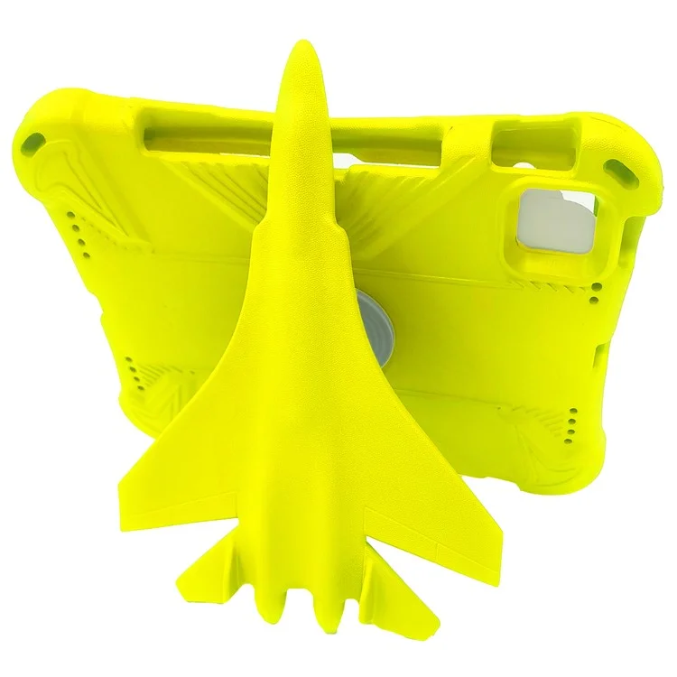 Case para iPad Pro 11 (2024) Estilo Avião Suporte de Apoio EVA Capa de Tablet - Amarelo