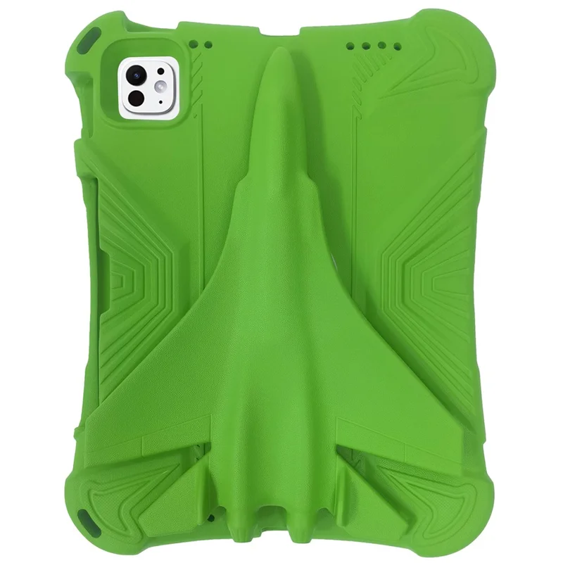 For iPad Pro 11 (2025) / 11 (2024) Case Airplane Style Kickstand EVA Tablet Cover -  Green