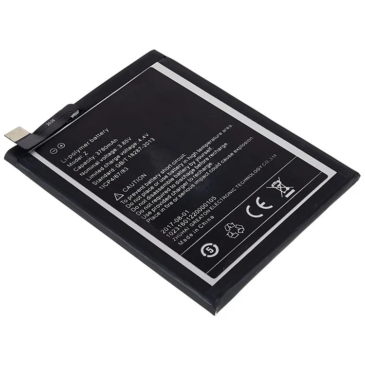 For Umidigi Z 3.85V 3780mAh Rechargeable Li-Polymer Battery Replacement