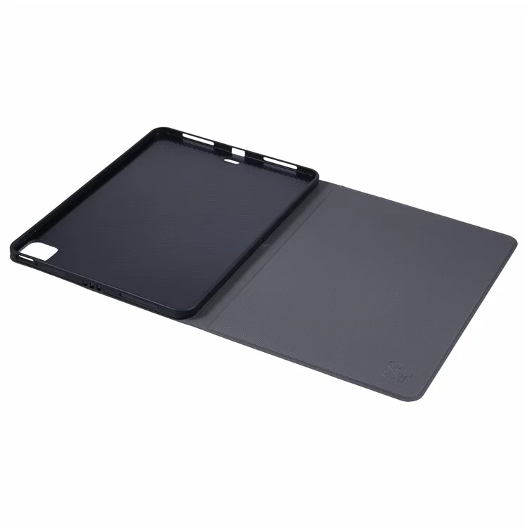 Custodia per iPad Air 11 (2024) della serie X-LEVEL Canvas, texture in tessuto, protezione completa, cover in pelle - Verde
