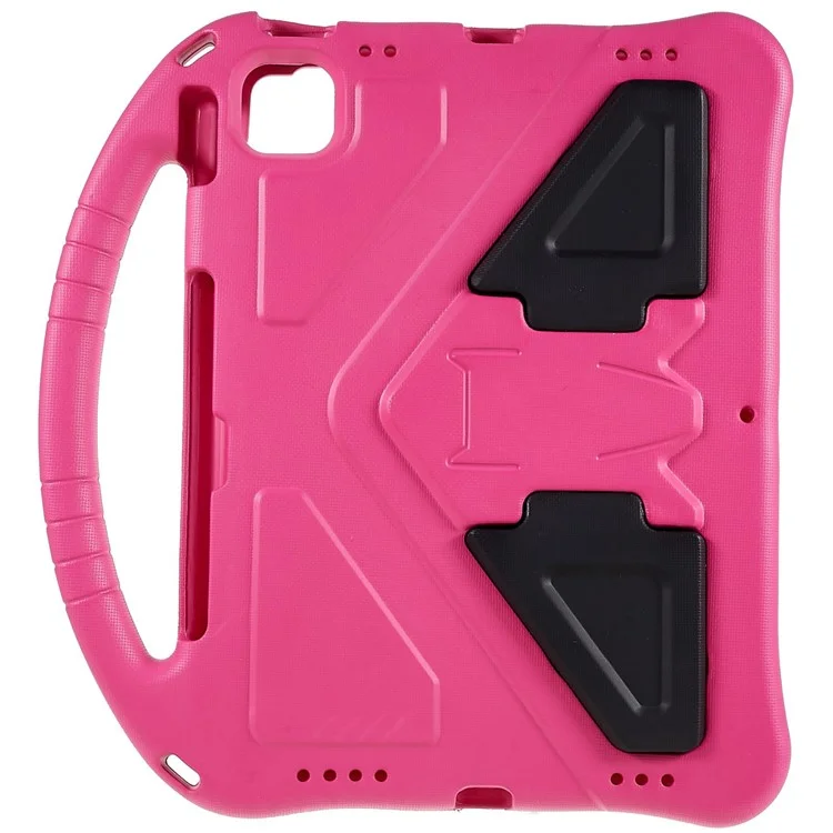 Per iPad Pro 11 (2024) EVA Case Children Friendly Kickstand Handle Tablet Cover - Rose