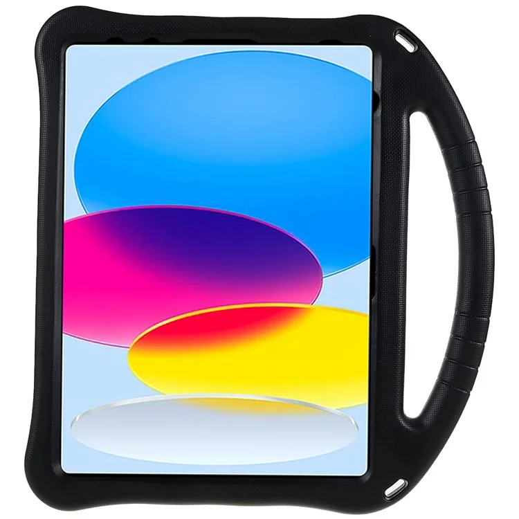 For iPad Air 11 (2025) / (2024) Case Kids EVA Shockproof Tablet Cover with Kickstand Handle - Black