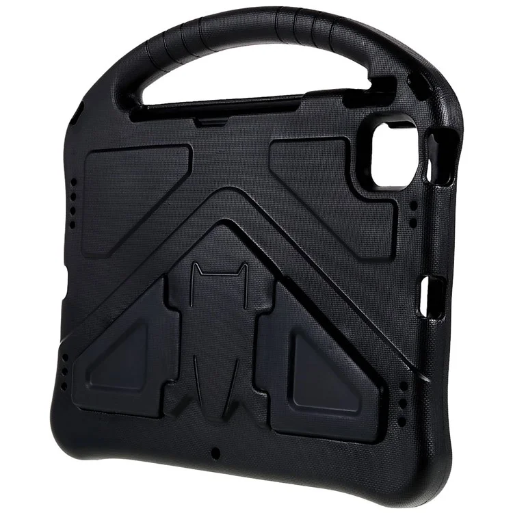 For iPad Air 11 (2025) / (2024) Case Kids EVA Shockproof Tablet Cover with Kickstand Handle - Black