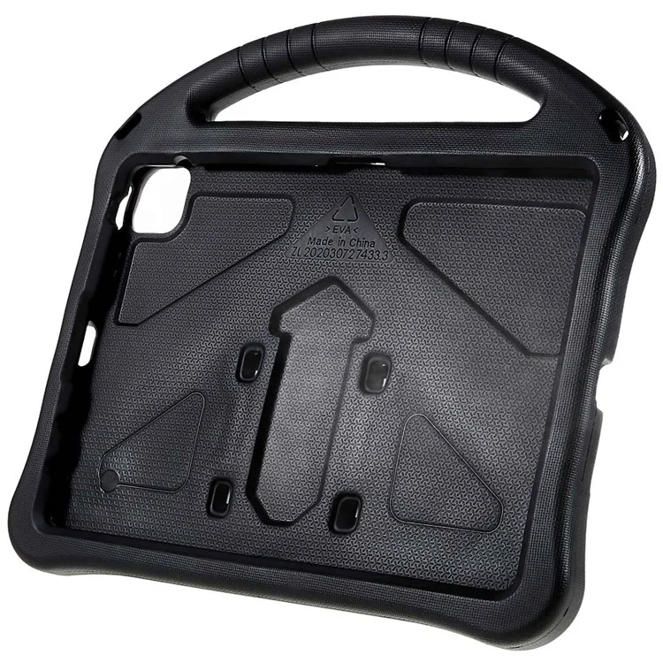 For iPad Air 11 (2025) / (2024) Case Kids EVA Shockproof Tablet Cover with Kickstand Handle - Black