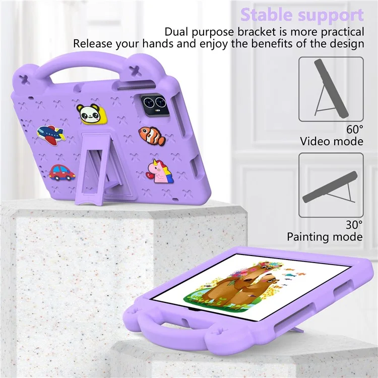 For Walmart Onn 10.1 inch (2024) / Teclast M50 Pro 10.1 (2023) / Blackview Tab 80 10.1 (2023) Case Kids EVA Tablet Cover - Purple
