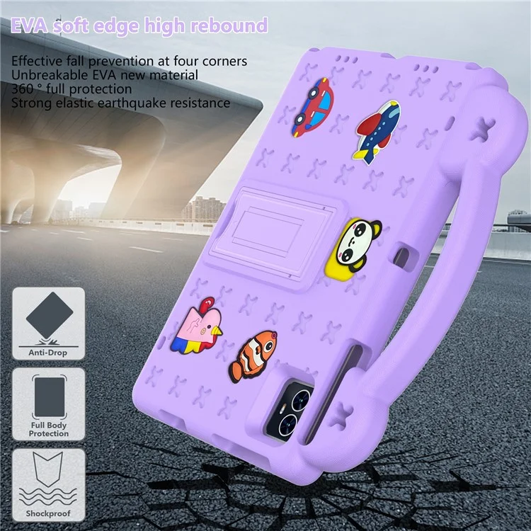 For Walmart Onn 10.1 inch (2024) / Teclast M50 Pro 10.1 (2023) / Blackview Tab 80 10.1 (2023) Case Kids EVA Tablet Cover - Purple