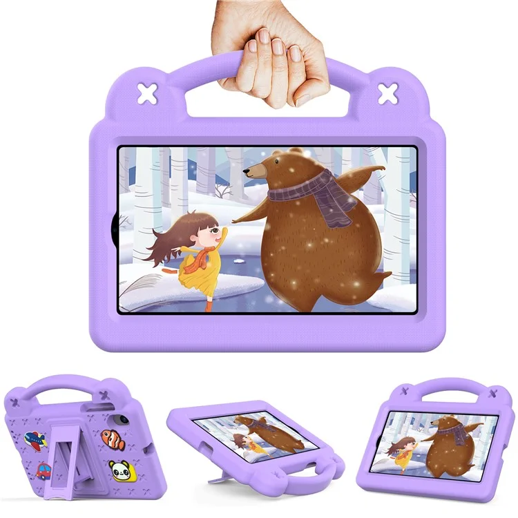 Para Walmart Onn 7" Tablet Gen 4 (2024) Funda Patrones de Dibujos Animados EVA Cubierta de Tableta con Soporte - Púrpura