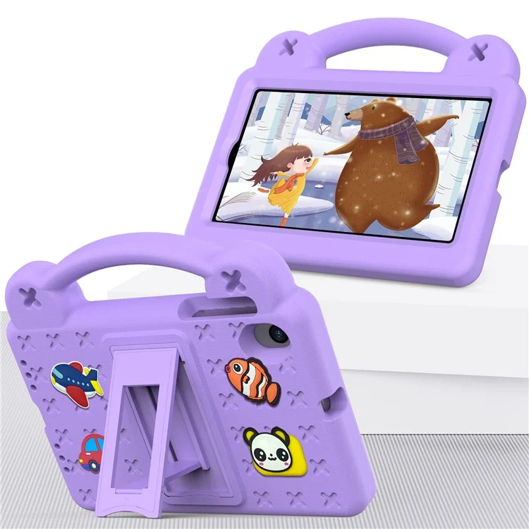 Para Walmart Onn 7" Tablet Gen 4 (2024) Funda Patrones de Dibujos Animados EVA Cubierta de Tableta con Soporte - Púrpura