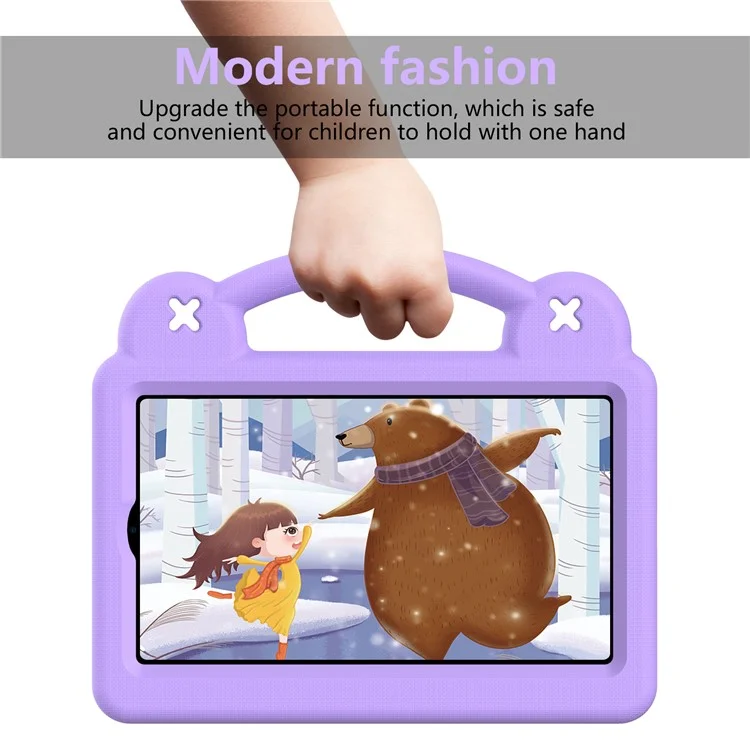 Para Walmart Onn 7" Tablet Gen 4 (2024) Funda Patrones de Dibujos Animados EVA Cubierta de Tableta con Soporte - Púrpura