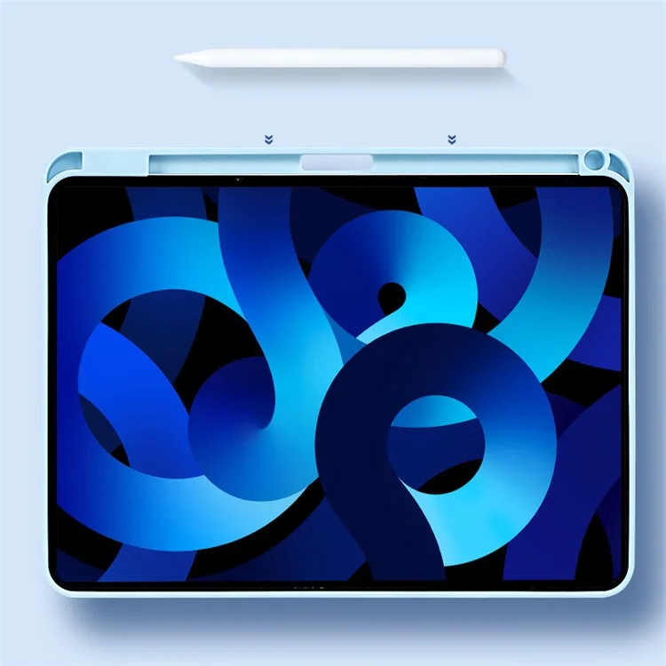 For iPad Air 13 (2025) / (2024) Case Leather Magnetic Detachable Smart Tablet Cover Rotation Foldable Stand - Baby Blue