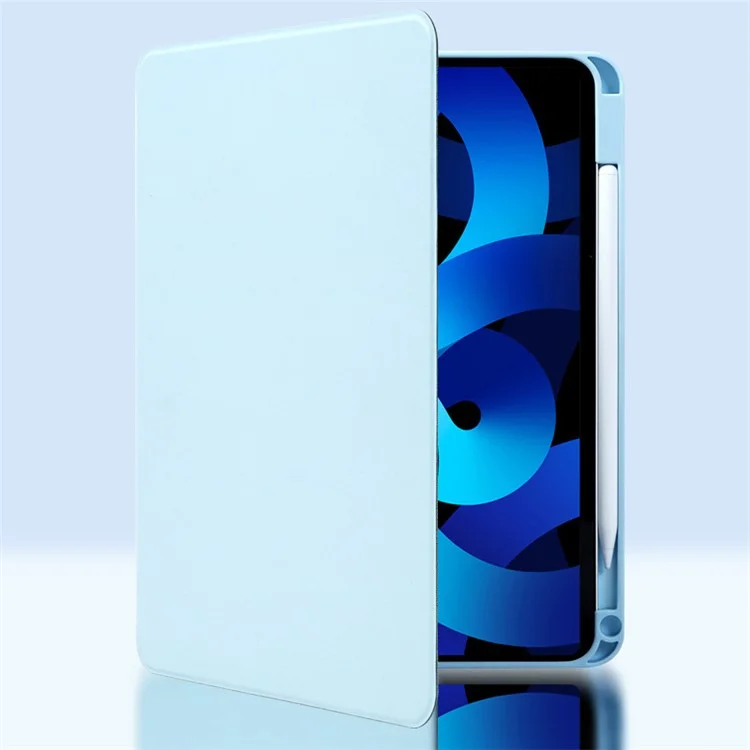 For iPad Air 13 (2025) / (2024) Case Leather Magnetic Detachable Smart Tablet Cover Rotation Foldable Stand - Baby Blue
