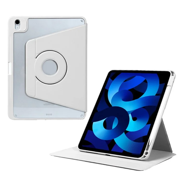 Per iPad Air 13 (2024) Custodia in Pelle Magnetica Staccabile Custodia Tablet Smart Rotazione Pieghevole - Grigio