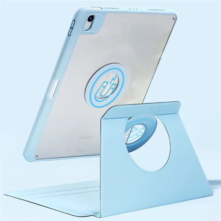 For iPad Air 11 (2025) / (2024) Detachable Case PC+TPU+Leather Stand Tablet Cover - Baby Blue